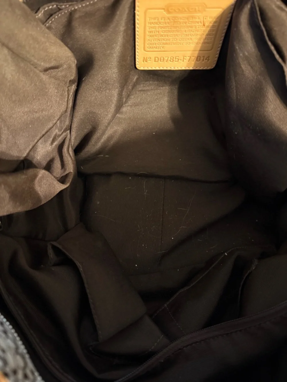 Coach Brown Signature Canvas Tote with Tan Leather Accents - Picture 2 of 4